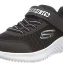 Skechers Unisex-Child Bounder-tech Sneaker (3.5 Big Kid, Black/Silver)