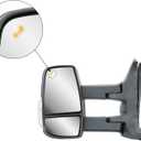 Driver Left Side Door Mirror Long Extension View Tow Mirror Power and Heated with BLIS (Blind Spot Sensor) and Signal Light for Ford Transit 150 250 350 from 2010 to 2024