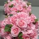 NUPTIO Flower Balls for Wedding Centerpieces - 2 Pcs 15.7 inch Diameter Fake Flower Ball Arrangement Bouquet Party Centerpieces for Tables - Pink Rose Bouquet Centerpiece Flowers for Wedding Table