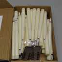 Reginary 48 Pcs Flameless Taper Candles with 4 Remote, Battery Operated Flickering Flameless Taper Candles 3D Wick Fire LED Faux Wax Lights for Wedding Christmas Holiday(Ivory,8.46 Inches)