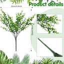 WILLBOND 12 Bundles Artificial Flowers Outdoor, UV Resistant Faux Artificial Plants Shrubs Plastic Flower Bulk for Hanging Planter Porch Window Home Spring Summer Decor(White)