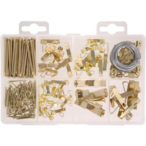 Hillman 130251 Medium Picture Hanger Assortment Kit (Brass)