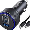USB-C Car Charger for iPhone 17, 167.5W Max 3-Port Type-C Fast Charging Cigarette Lighter,Charger Adapter for iPhone 17/16/15/14/13,Samsung S24/S23/S22,Pixel,iPad Air,AirPods,Android