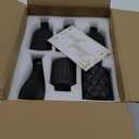 12pcs Glass Black Bud Vases Set, Small Vases for Flowers, Bud Vase for Centerpieces in Bulk, Mini Vintage Vase for Rustic Wedding Decorations, Office and Home Table Flower Dcor