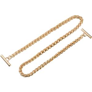 uxcell Iron Flat Chain Strap, 39" Handbag Chains Accessories Purse Chain Straps with Toggle Clasps for Shoulder Bags Cross Body DIY, Gold Tone