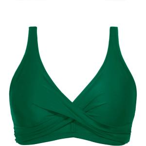 Aqua Eve Women Full Coverage Bikini Top No Bottom Push up Swimsuits Top Sport Bra Bathing Suits Tops (XX-Large, Green)
