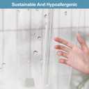 YellyHommy Clear Waterproof Plastic Snap in Shower Curtain Liner Replacement with 2 Magnets 71" W x 66" L for 72" W x 87" L Transparent