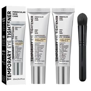 2PCS Eye Tightener, Gentle Skin Care Moisturizing Instant Tightener Cream with Brush Free, Easy-Wear Formula for All Skin Types 0.67Fl.Oz