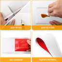 STICKGOO Baseboard Molding Trim, 4 Inch x 40 Feet Rubber Self Adhesive Baseboard Trim, Peel and Stick Vinyl Wall Base Cove Base(White)