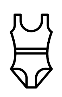 aqua eve, black one piece swimsuit (18W)