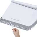 Metronic Poly Mailers 14.5x19 50Pcs, Shipping Bags for Clothes with Strong Adhesive and Tear Strip, Large Mailers Poly Bags Shipping Envelopes Bulk for Business Packing, Easy to Seal and Open, White