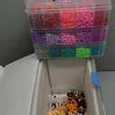 14000Pcs Pony Beads Kit, 40 Colors Rainbow Rave Kandi Beads for Bracelets with Neon Glow Beads Bulk for Hair Braiding DIY Friendship Jewelry Making Craft Kits (Shock Resistant Stackable Box, 9.2lb)
