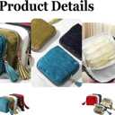 Jewelry Organizer Case for Travel: 5-Layer Velvet Zipper Pouch Bag, Travel Jewelry Pouch Case, Small Jewelry Box Bag(Dark Blue)