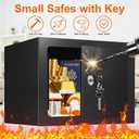 0.25 Cuft Small Fireproof Safe Box with Key Lock, Hidden Steel Security Box, Safe Lock Box for Cash, Jewelry, Passports and Medications, Fire proof Safes for Home Use, 9.06" W x 6.69" D x 6.69" H