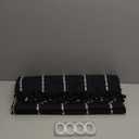 BTTN Extra Long Shower Curtain, 72x84 Inch Long Boho Tassel Linen Fabric Shower Curtain Set with Plastic Hooks, Large Modern Farmhouse Country Decorative Shower Curtain for Bathroom, Black and White