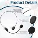 Zhanmai 6 Pcs Black Microphone Headset Headpiece Costume Prop Headset Hippie Halloween Costume Accessories Makeup Props for Party Supplies