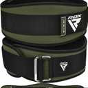 RDX Weight Lifting Belt AUTO LOCK, 6.5 Padded Back Support, Men Women Gym Fitness Strength Training, Bodybuilding Powerlifting Weightlifting Workout, Deadlift Squat, Pro Exercise Equipment (Army Green)