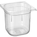 Professional GN Container/Lid, Polycarbonate, Gastronorm Container, Transparent 2 Pack