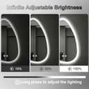 16x24 LED Bathroom Mirror with Lights Irregular, Lighted Bathroom Vanity Mirror for Wall, Front Lit and Backlight, Anti-Fog, 3 Color Dimmable, Vertically Only