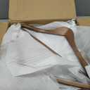 SONGMICS Extra Wide Wooden Suit Hangers, Set of 10 Clothes Hangers, Swivel Hooks, Non-Slip Bars, for Outfits, Suits, Coats, Shirts, Dresses, Walnut Color UCRW050KZ01