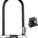 Kryptonite KryptoLok Combo Bike U-Lock, Anti-Theft Security, 12.7mm Steel Shackle, 4-Digit Resettable Combination, U-Shape, Black (Size)
