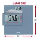 Taylor Digital Glass Bathroom Scale for Body Weight, Durable Platform, Digital Weighing Machine for People, Easy-to-Read Display, 350 lb Capacity, Slate Blue (11 x 11 Inch)