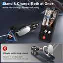 2 x Magnetic Stand for iPhone 14 Pro Case Compatible with MagSafe [Stand & Wireless Charging 2in1] [Flush Hidden Kickstand] [Military Shockproof] Slim Translucent Matte Silicone, Black