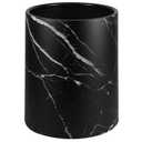 Marble Trash can 10.62X9.05In Small Round Lidless Wastebasket for Bathroom Kitchen Office with Stable Structure and Modern Marble Texture