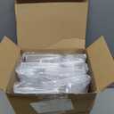 Hushee 600 Pcs Clear Plastic Dessert Plates 6'' with Forks 7'' for Cake Appetizer, 300 Small Disposable Plates and 300 Plastic Forks, Serve 300 Guests for Wedding Birthday Party Bulk