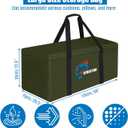SIRUITON 69L x 29.5W x 21.6H Outdoor Cushion Storage Bag,Patio Furniture Cushion Storage Bag,Heavy Duty 600D Oxford Garden Cushion Storage Covers, Waterproof 9FT Christmas Tree Storage Bags.