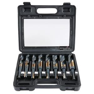 Accusize Industrial Tools M35 (H.S.S.+5% Cobalt) 1/2" Shank and Drill - 9/16" to 1", Set of 8 Pieces, H516-6507