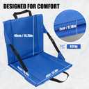 Folding Stadium Seat Cushion with Backrest, Portable Bleacher Pad for Camping,Lightweight Chair with Backrest for Outdoor Sports and Concerts, 15x15x4.5 inches