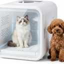 Ultra-Quiet Pet Dryer Box for Cats and Small Dogs - 360 Fast Drying, Adjustable Temperature, Transparent Design, Stress-Free Hands-Free Grooming Solution
