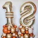 Champagne Gold 3 Balloon Number,40 Inch Light Gold 3 Balloons Big Foil Mylar Helium Number 3 Balloon for Birthday Party Anniversary Decorations