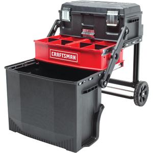 CRAFTSMAN 22-in. Rolling Tool Box with Wheels, Black, Plastic, Lockable (CMST20880)