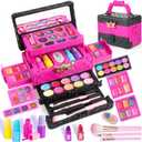 IMAGICTOWN Kids Makeup Sets for Girls 5-8 - Non-Toxic Play Makeup Kit for Toddlers 3-4 - Maquillaje para Nias - Girls Makeup Kit Age 4-6 - Perfect Toddler Makeup Set (Purple)