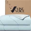 Cooling Blanket Comforter Hot Sleepers-Full/Queen Cooling Duvet Insert, Double-Sided Cold Blanket for Night Sweats, Summer Lightweight Breathable Comforter (90''x90'', Light Blue) (Full / Queen (90"x90"))
