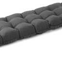 Outdoor Bench Cushion, 48x18x5 Inch, Waterproof Bench Cushion for Outdoor/Indoor Furniture, Tufted Patio Bench Seat Cushion, Fade Resistant Outdoor Cushions for Porch Swing Couch, Dark Grey