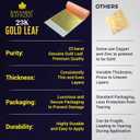 Barnabas Blattgold Gold Leaf - 23.75K Real Gold [10 Sheets, 3.4 inches] - Transfer Patent for Painting, Arts and Crafts