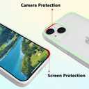 Compatible with iPhone 15 Pro Case with Clear Cute Fashion Polka Dot Aesthetics Design, Raised Lens Edge Protection, Stylish Slim Soft TPU Protective Cover for iPhone 15 Pro, White
