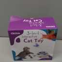 ORSDA Cat Toy, 3-in-1 Automatic Interactive Electronic Moving Ambush Feather, Fluttering Butterfly, Track Balls, USB Rechargeable Powered Smart Indoor Exercise Kicker (White)