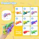 JOYIN 8 Pcs 3D Printed Dragon, 4.4" Colorful 3D Printed Flexible Articulated Dragon Fidget Toys for Office Desk Decor, Autism Stress Relief Fidget Toys for Kids & Adults Gift, Small