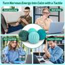 Fidget Toys Magnetic Stress Balls for Adults Teens- 8pcs Silicone Stress Relief Sensory Toy | Roller Finger Toy for Office Decoration, Gift | 4 Fun Textures Large Magnet with Organizer Box