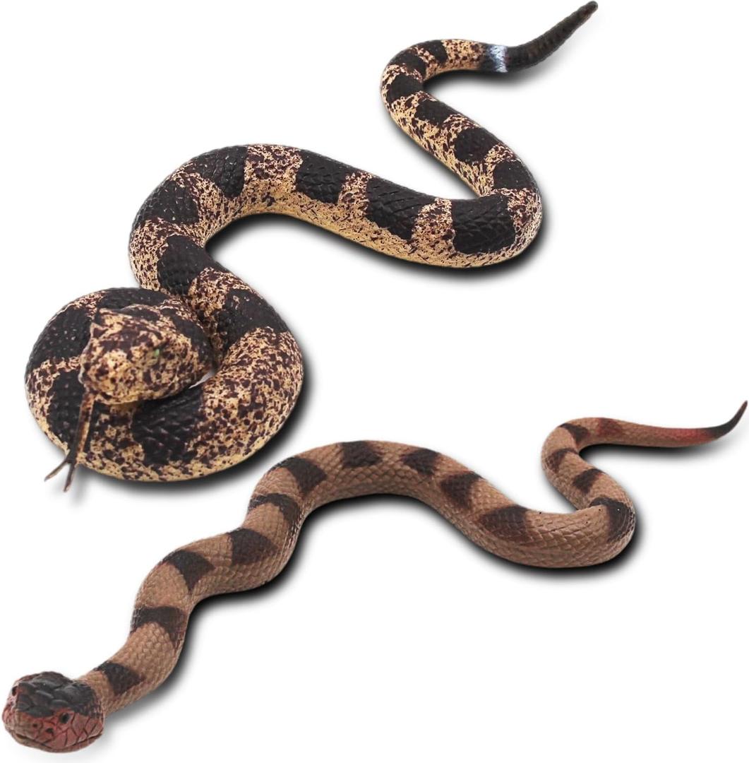 Rubber Snakes Fake Snake Rattlesnake - Realistic Keep Birds Away - Prank Life Size Toy That Look Real - Garden Plastic Scare Birds - Christmas Toys