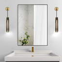 Wall Sconces Sets of 2,Modern Brass Crystal Wall Sconces,Handmade Modern Vanity Wall Sconce with Clear Crystal,Bathroom Living Room Bedroom,Bedside,Hallway, Corridor(2 Bulb Included)