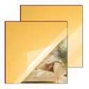 Gold Mirror Acrylic Sheet - 24x24 inches, 2 Pieces | 1/8" Thick Reflective Plexiglass for Crafting, Signage, DIY Projects (60x60 cm)