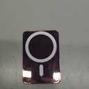 Meifigno Compatible with Mag-Safe Phone Wallet with Mirror & Kickstand, Strong Magnetic Card Holder (3-4 Cards & Cash) Compatible with iPhone 17/16/15/14/13/12 Series, Metal Plating Glossy, Rose Gold