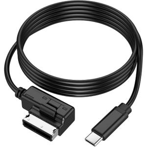 USB-C to AMI MMI Aux Adapter Cable for Apple iPhone 15/16, Apple MFi Certified Car Audio Dongle Compatible with Audi A3/A4/A5/A6/A7/A8/S4/S6/S8/Q5/Q7/R8/TT 2011-2016, VW CC Magotan (4 FT)