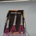 Whisk set Non-Scratch BPA-Free Silicone, Heat Resistant, Stainless Steel Core, Dishwasher Safe, Nonstick-Safe