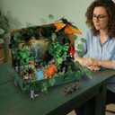 Teyva Daily 48 Pcs Rainforest Diorama Kit Habitat Project Box Set Rain Forest Diorama Supplies Include Rain Forest Animal Figures Artificial Trees Fake Rocks with Cardboard for DIY Crafts Gifts